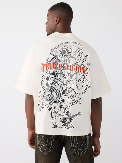 SS TIGER LOGO OVERSIZED TEE