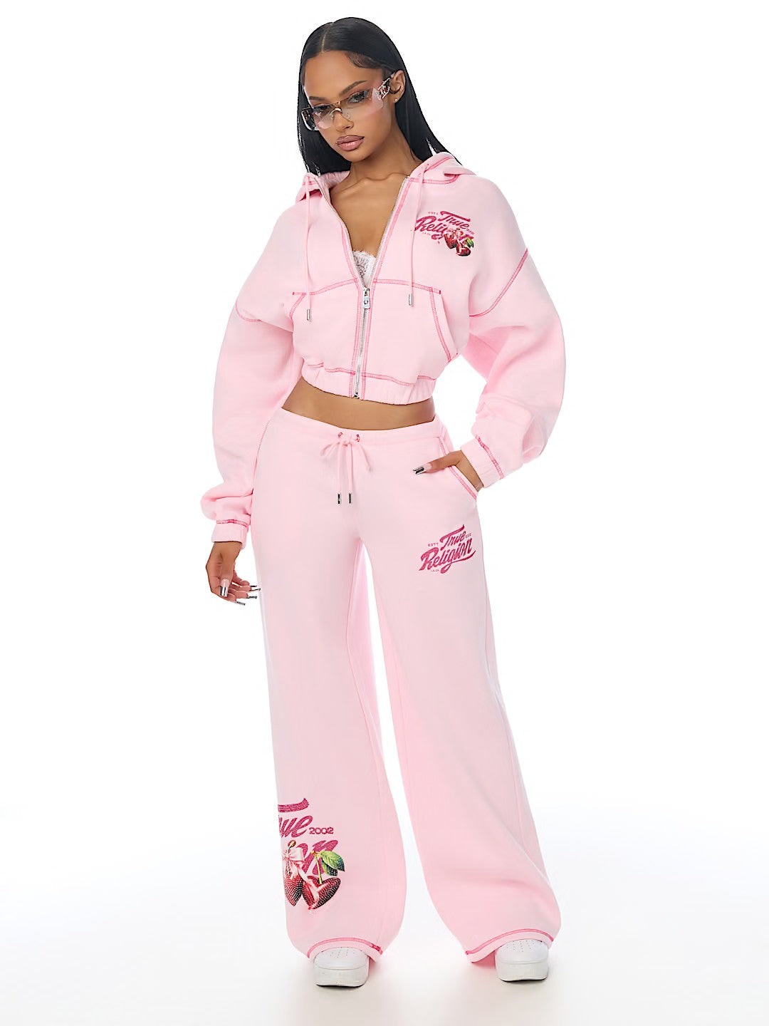 CRYSTAL CHERRY GF ZIP HOODIE