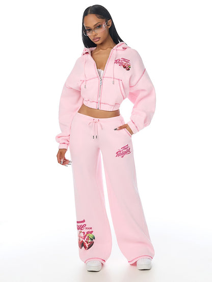 CRYSTAL CHERRY GF ZIP HOODIE