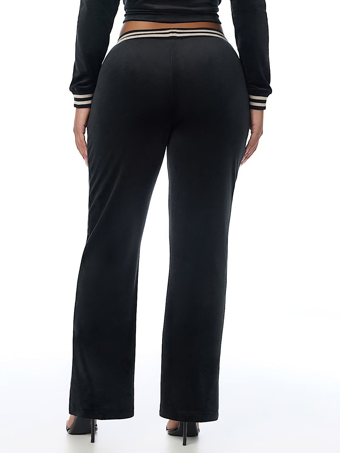 VELOUR TRACK STRAIGHT LEG