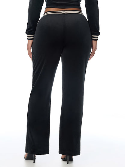 VELOUR TRACK STRAIGHT LEG