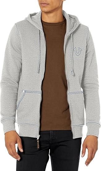 Grey true religion hoodie hotsell