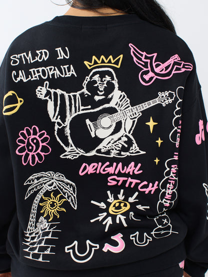BRANDED AOP BF PULLOVER