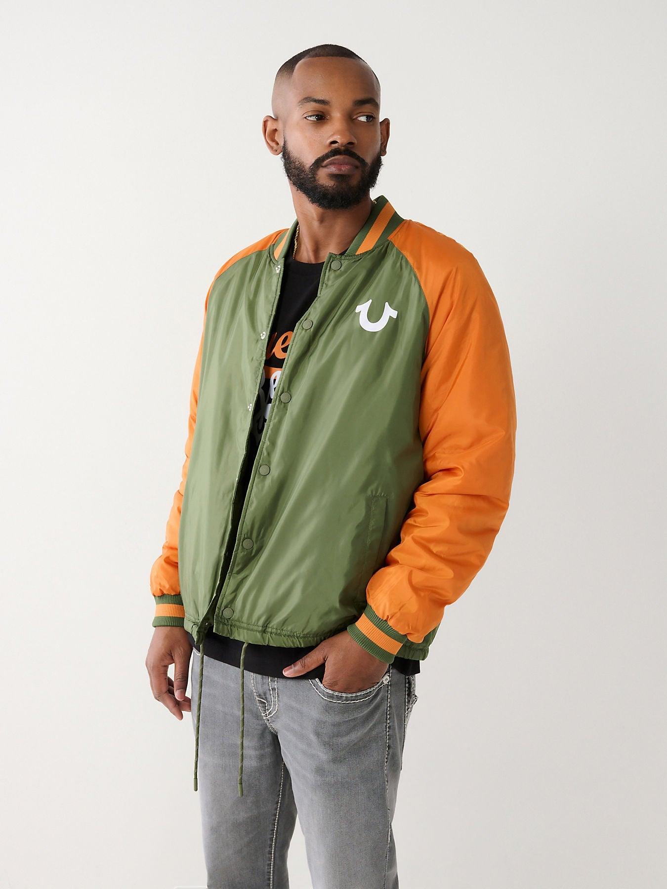 COACHES BOMBER JACKET BRONZE GREEN AUTUMN MAPLE S