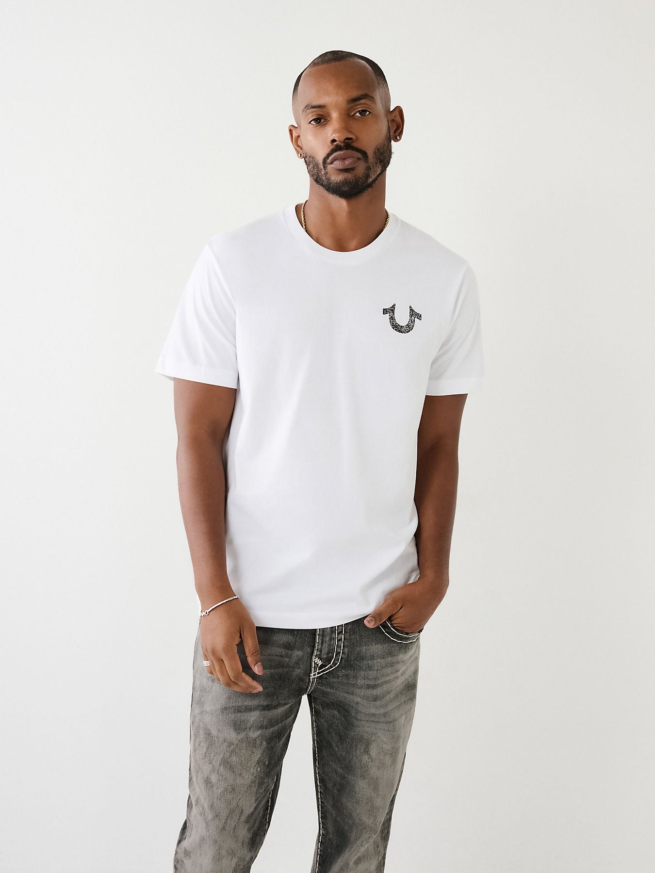 SS STAMP FOIL TEE