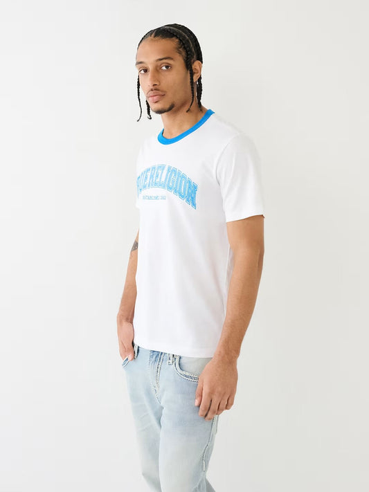 COLLEGE EMBROIDERY RINGER TEE