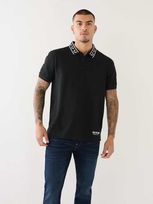 RELAXED BRANDED COLLAR SS POLO