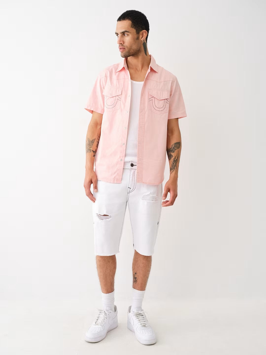 RICKY SN FLAP SHORTS RAW HEM