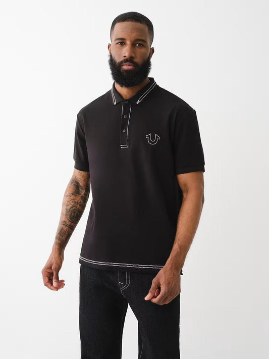 RELAXED BIG T EMBRO POLO - TRUE RELIGION MEXICO