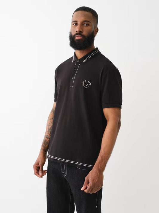 RELAXED BIG T EMBRO POLO - TRUE RELIGION MEXICO