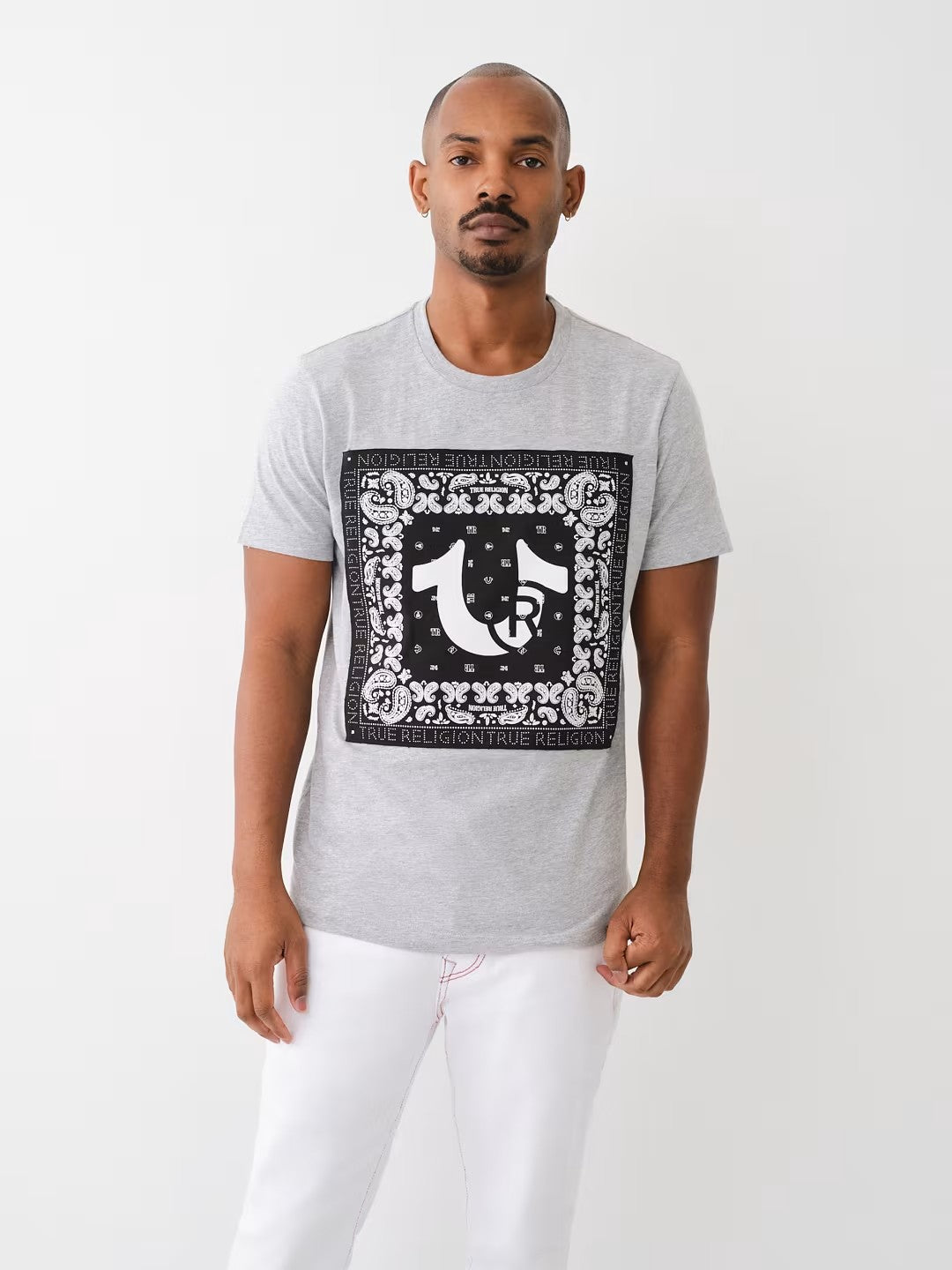 SS FRAY TWILL APPLIQUE TEE