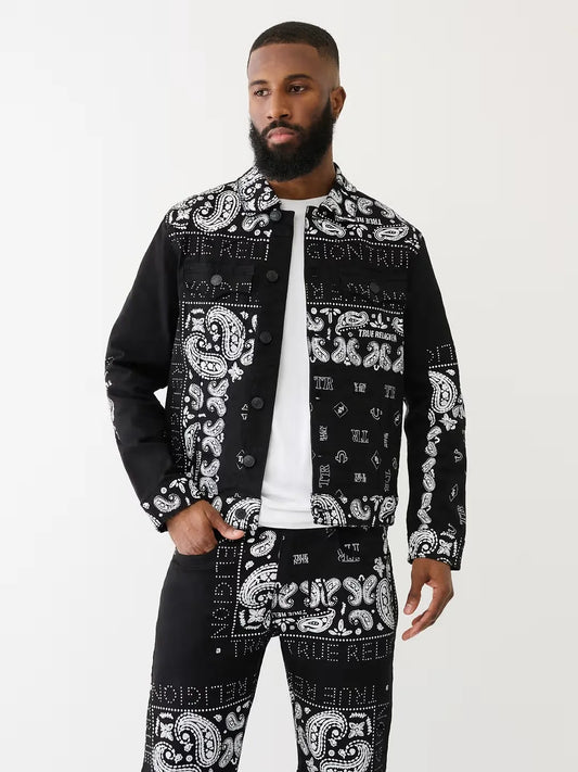 JIMMY PAISLEY DENIM JACKET - TRUE RELIGION MEXICO
