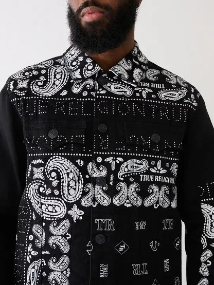 JIMMY PAISLEY DENIM JACKET - TRUE RELIGION MEXICO