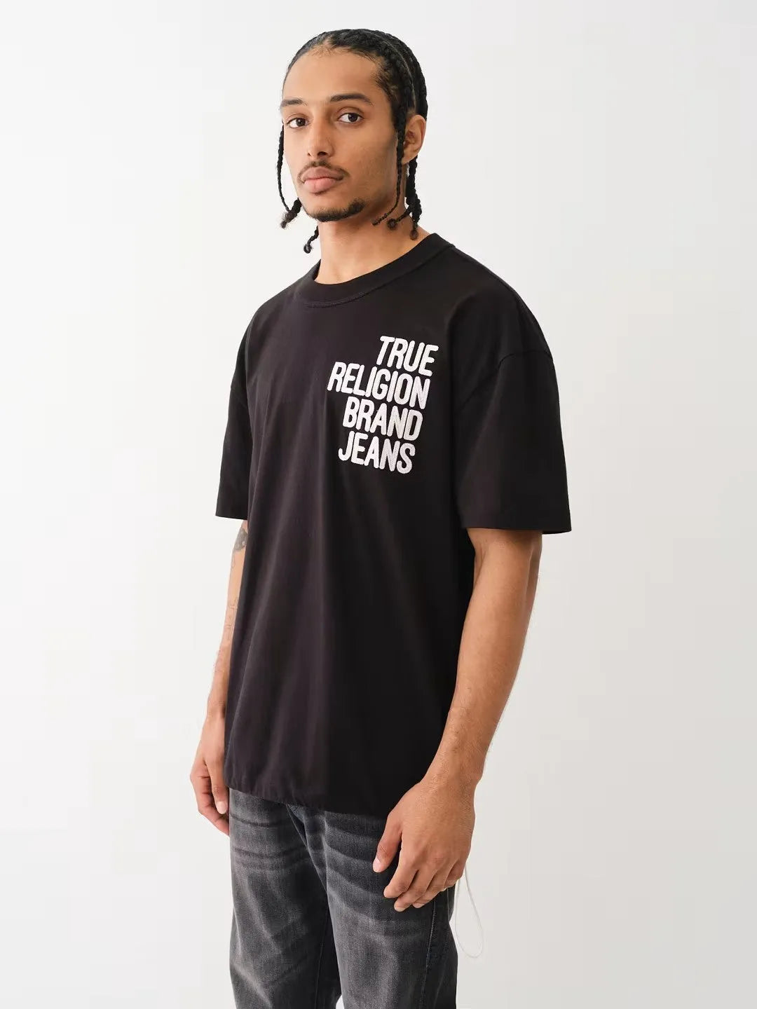 DROP SHLD EMBRO BUNGEE TEE - TRUE RELIGION MEXICO