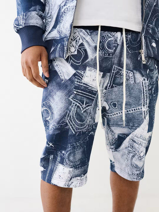 AOP JEANS SHORTS