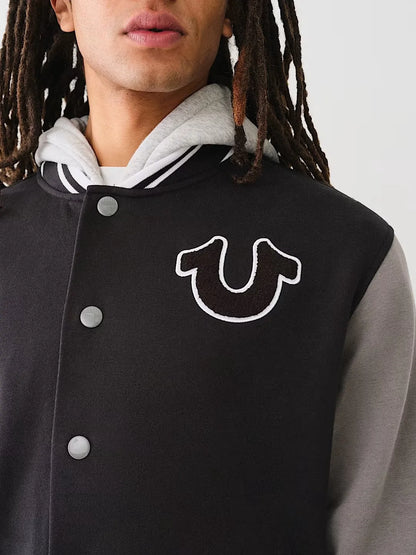 FLEECE VARSITY JACKET - TRUE RELIGION MEXICO