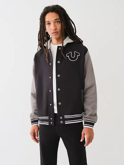 FLEECE VARSITY JACKET - TRUE RELIGION MEXICO
