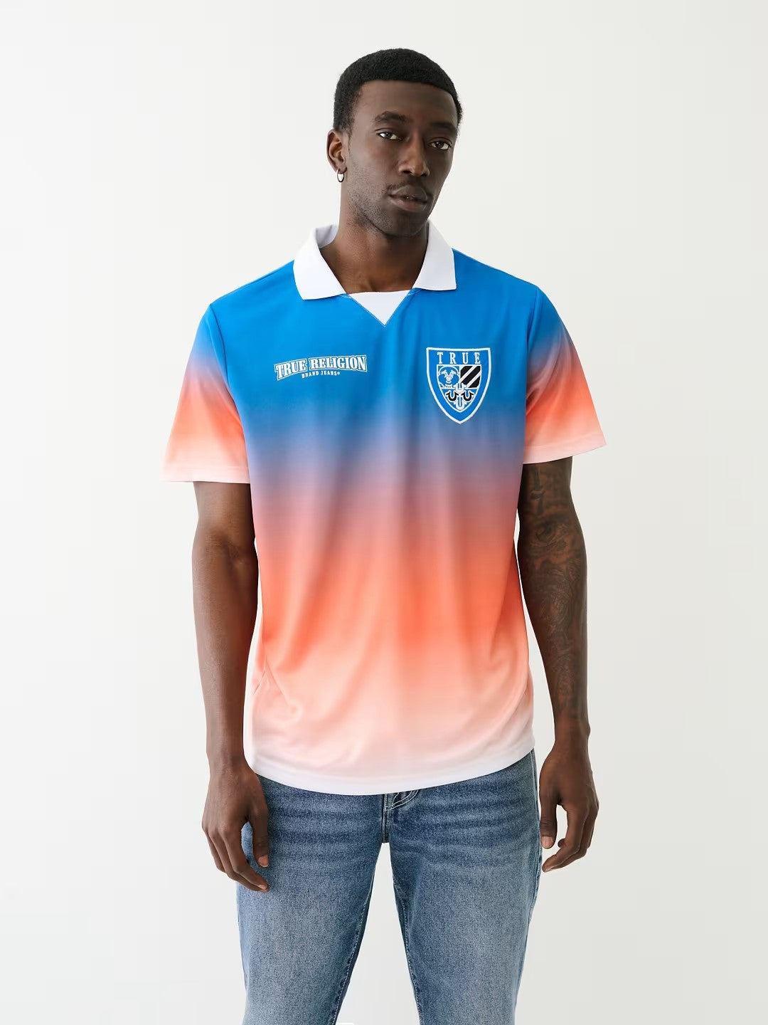 RELAXED OMBRE SOCCER JERSEY