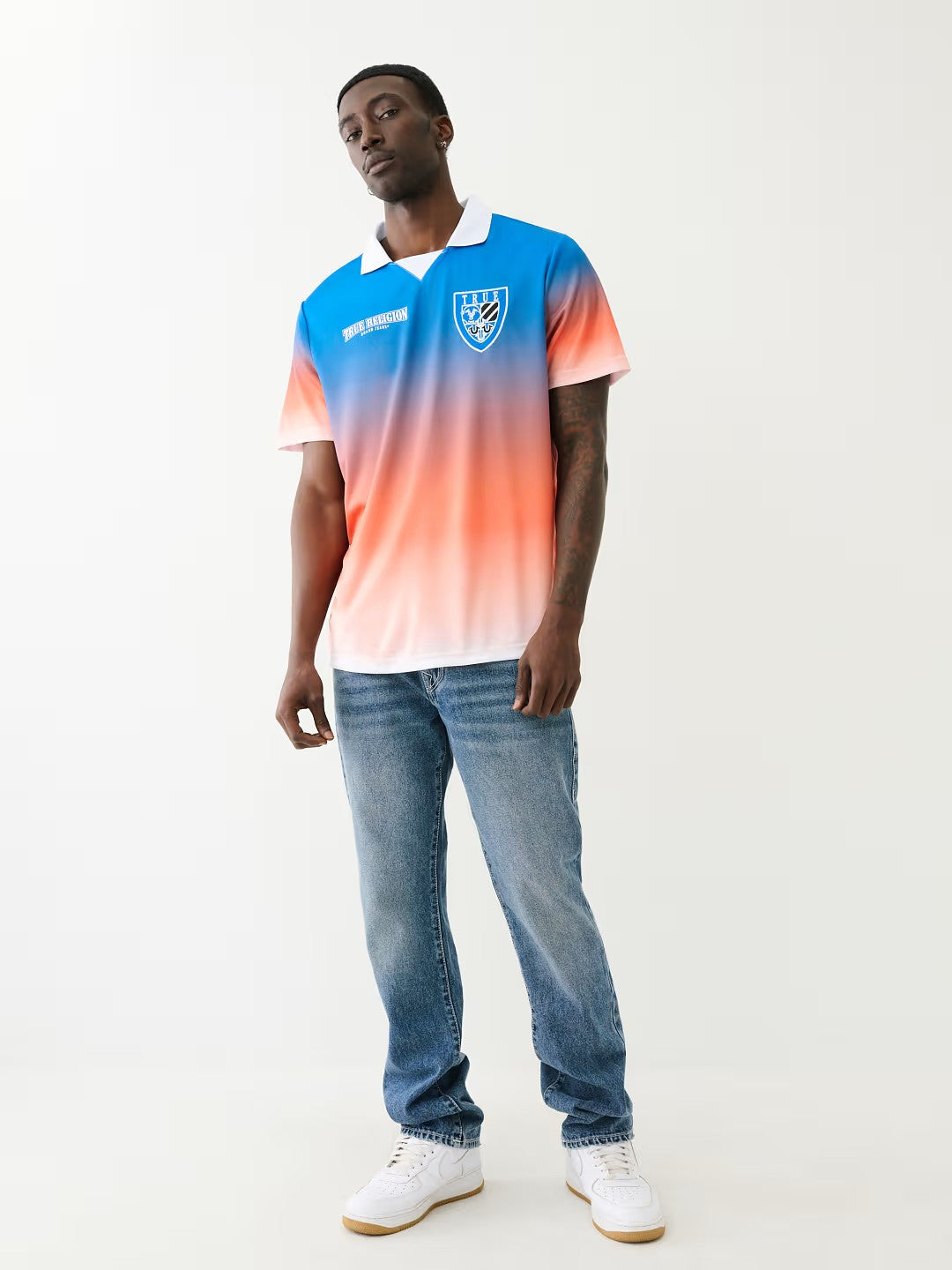 RELAXED OMBRE SOCCER JERSEY