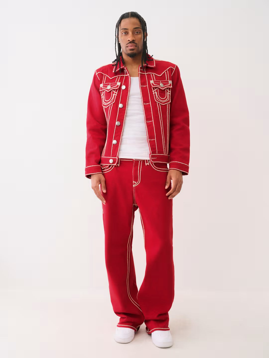 RED JIMMY JKT ROPE STITCH