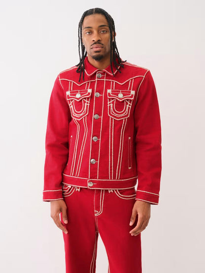 RED JIMMY JKT ROPE STITCH - TRUE RELIGION MEXICO