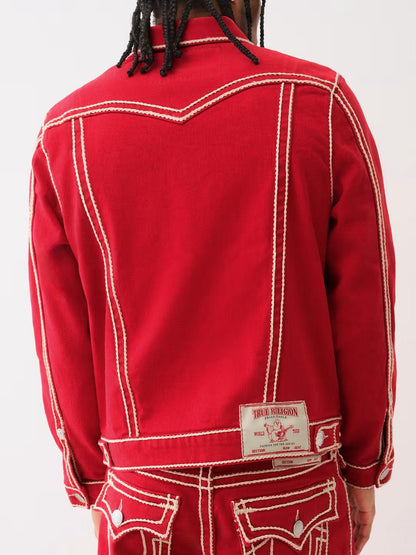 RED JIMMY JKT ROPE STITCH - TRUE RELIGION MEXICO