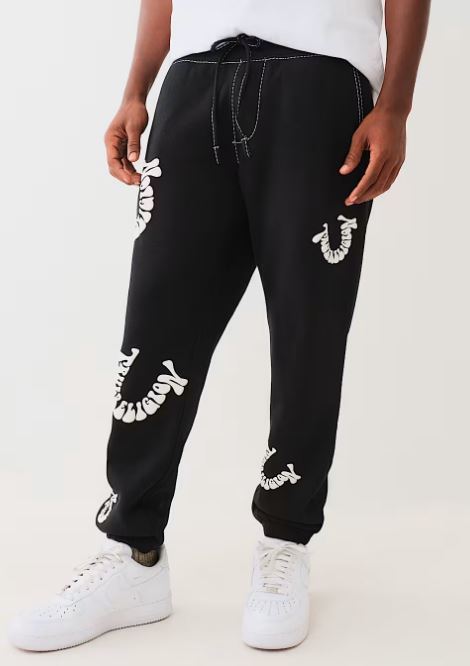 BIG T WARPED PUFF PRINT LOGO JOGGER
