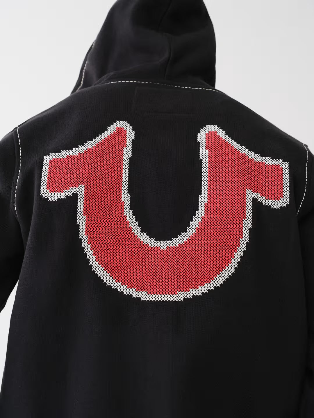 BIG T CROSS STITCH ZIP UP