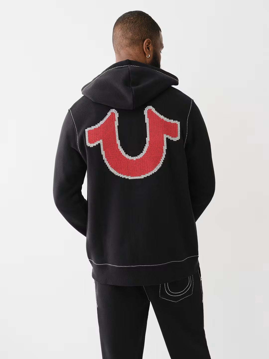 BIG T CROSS STITCH ZIP UP