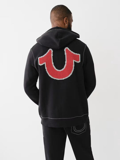 BIG T CROSS STITCH ZIP UP - TRUE RELIGION MEXICO