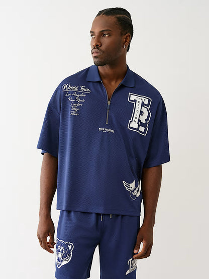 OVERSIZED SS MESH POLO