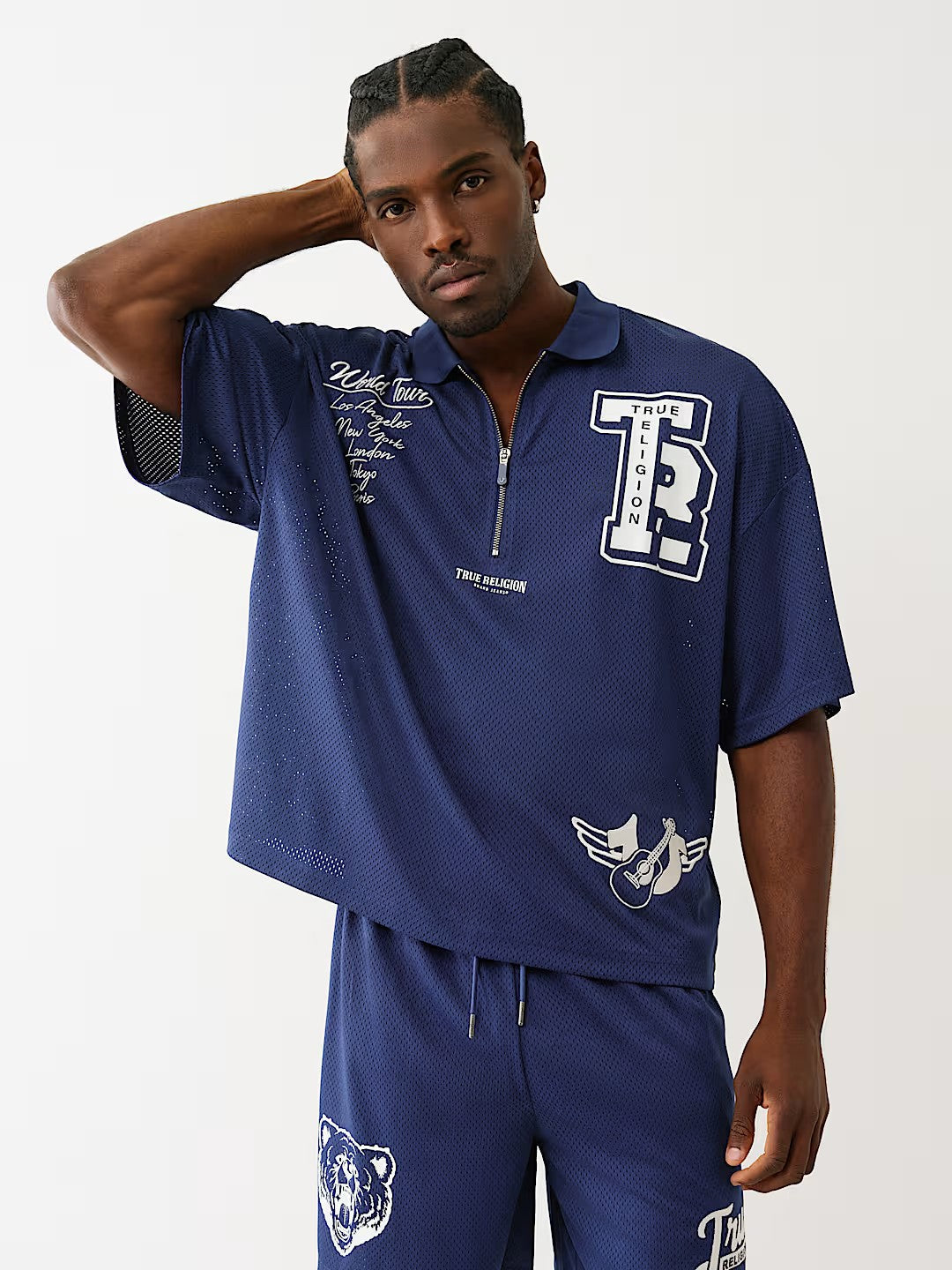OVERSIZED SS MESH POLO