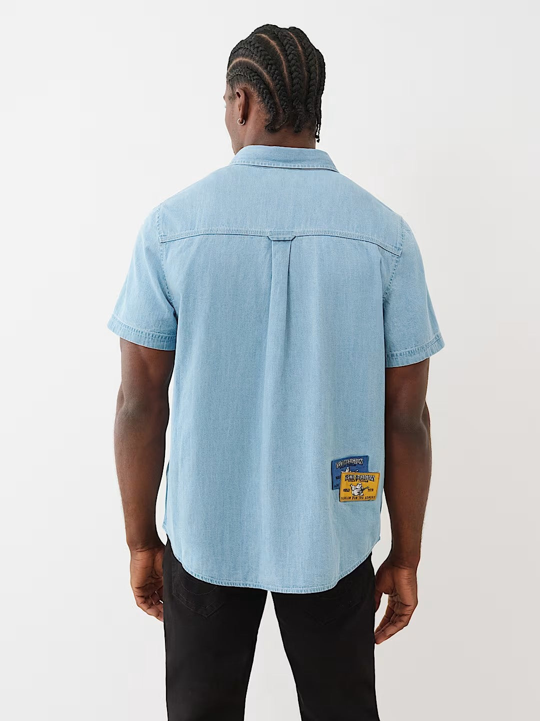 CHAMBRAY SS WRKWR SHRT W PATCH