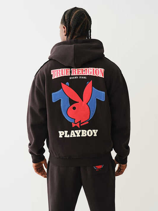 PB X TR RAW EDGE FLEECE ZIP UP