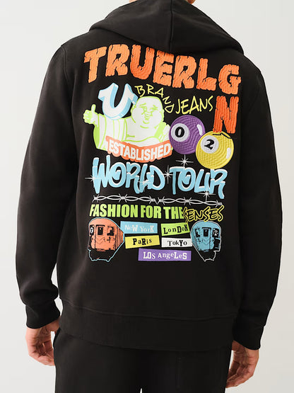 GRAFFITI ZIP UP HOODIE