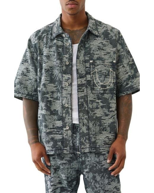 SUPER T JACQUARD SHIRT OVERSZE