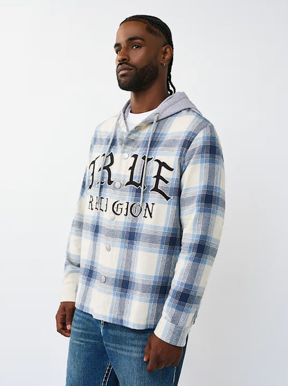 HOODED FLANNEL SHIRT