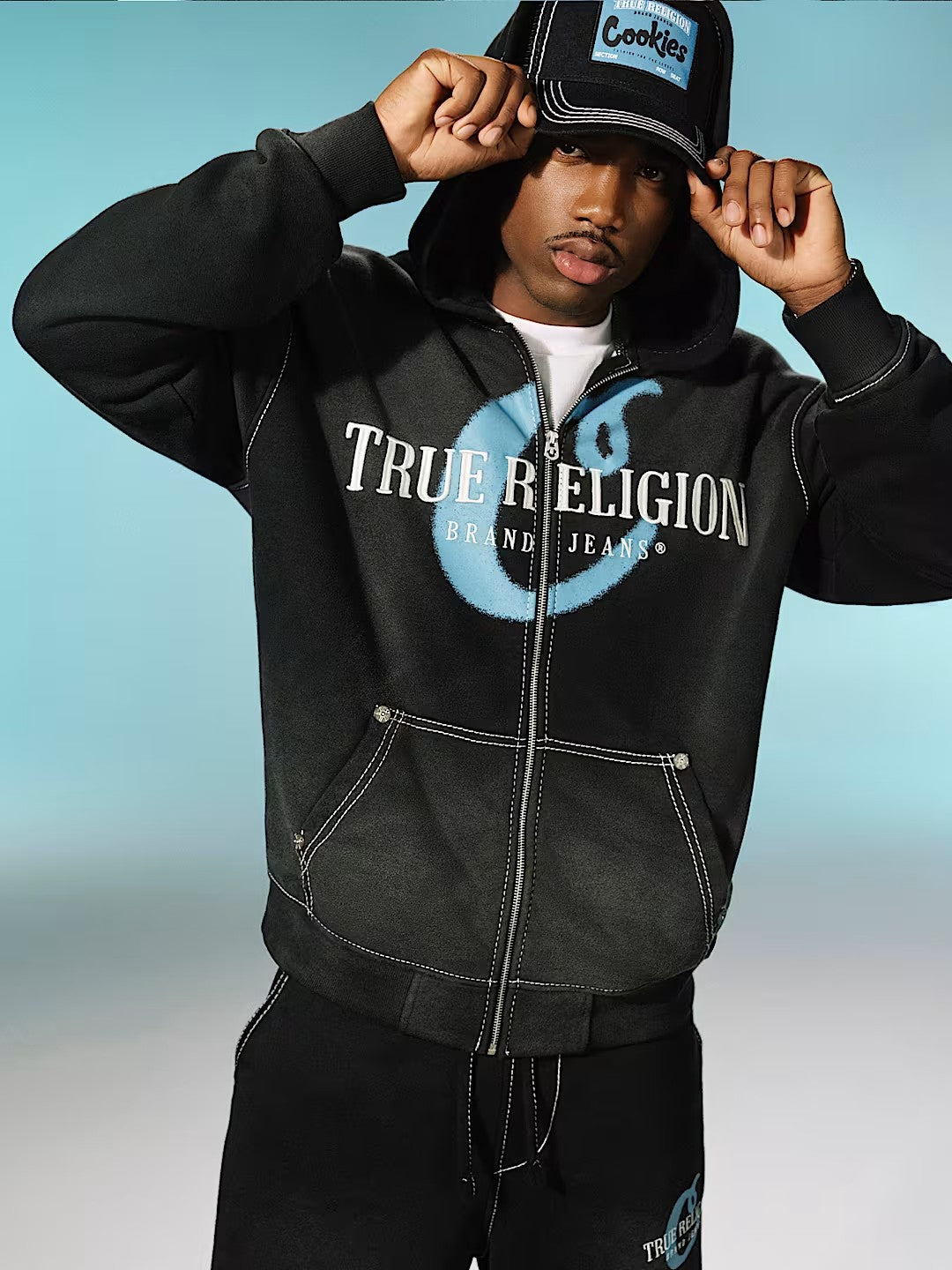 COOK X TR SN ZIP UP PRINT EMBR