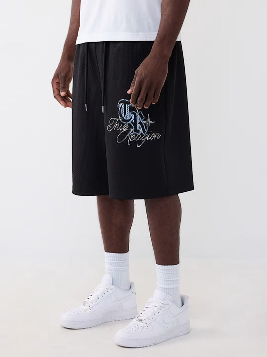 XL CRYSTAL MESH MIKEY SHORT