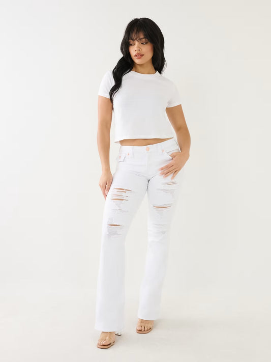 BECCA MID RISE BOOT CUT FLAP