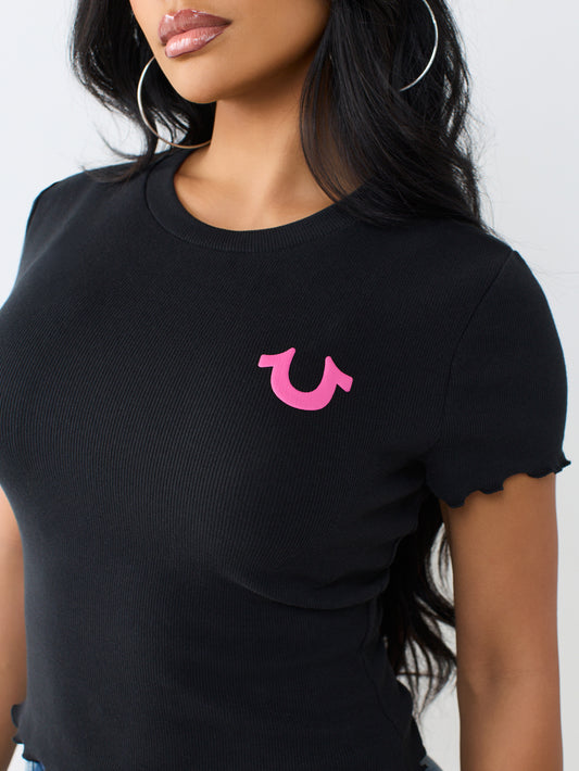 TR WING LETTUCE RIB BABY TEE