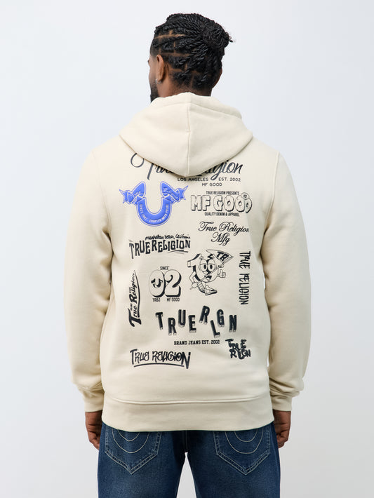 RIBBON SKETCH ZIP HOODIE