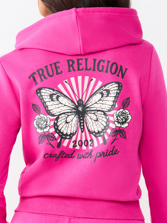BUTTERFLY CRYSTAL CLASSIC ZIP