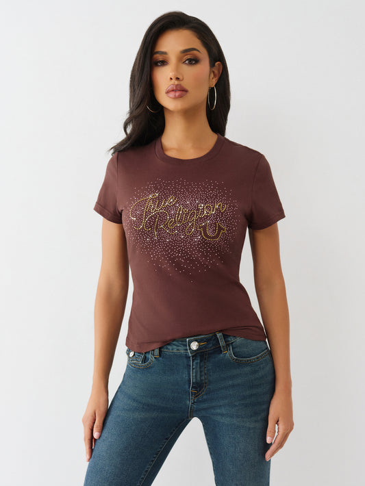 CRYSTAL SCRIPT CREW TEE