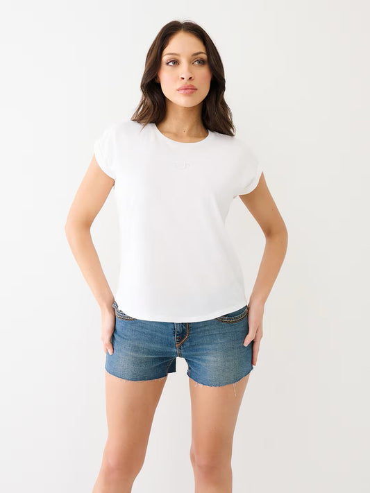 EMBROIDERY HS CUFF SLVS TEE
