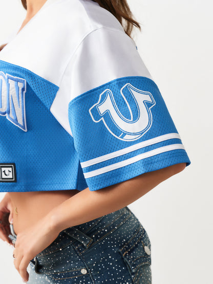 CRYSTAL SPORTY JERSEY SHIRT