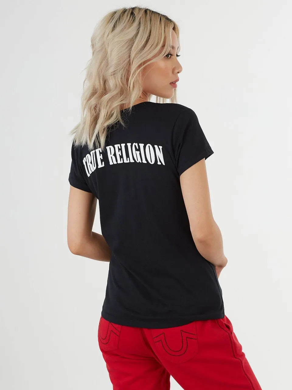 DOUBLE PUF ROUNDED V NECK - TRUE RELIGION MEXICO