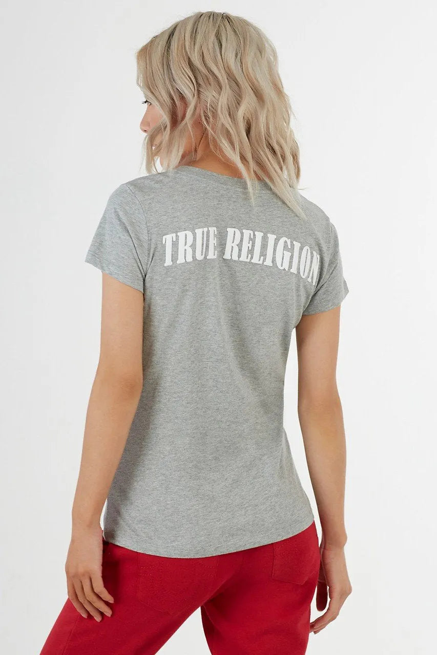 DOUBLE PUF ROUNDED V NECK - TRUE RELIGION MEXICO