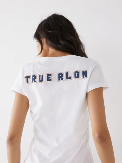 GLITTER LOGO V NECK TEE - TRUE RELIGION MEXICO