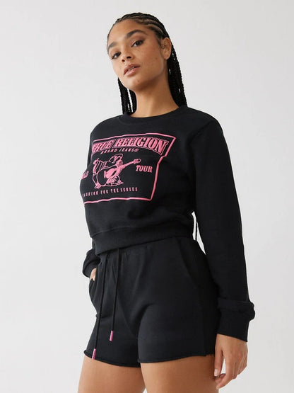 SRS LOGO SHRUNKEN SWEATSHIRT - TRUE RELIGION MEXICO